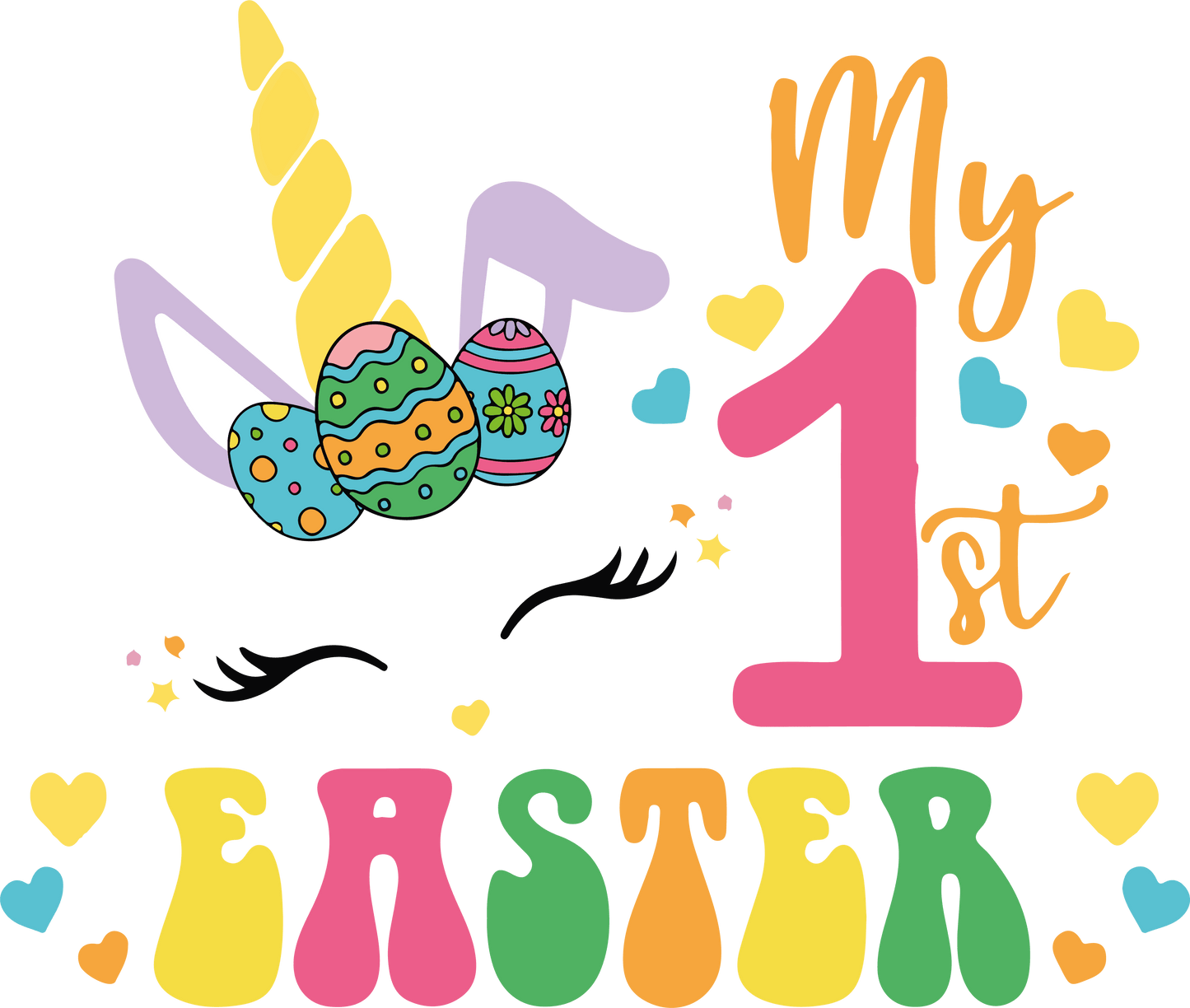 My 1st Easter Cute Bunny Design - DTF Ready To Press