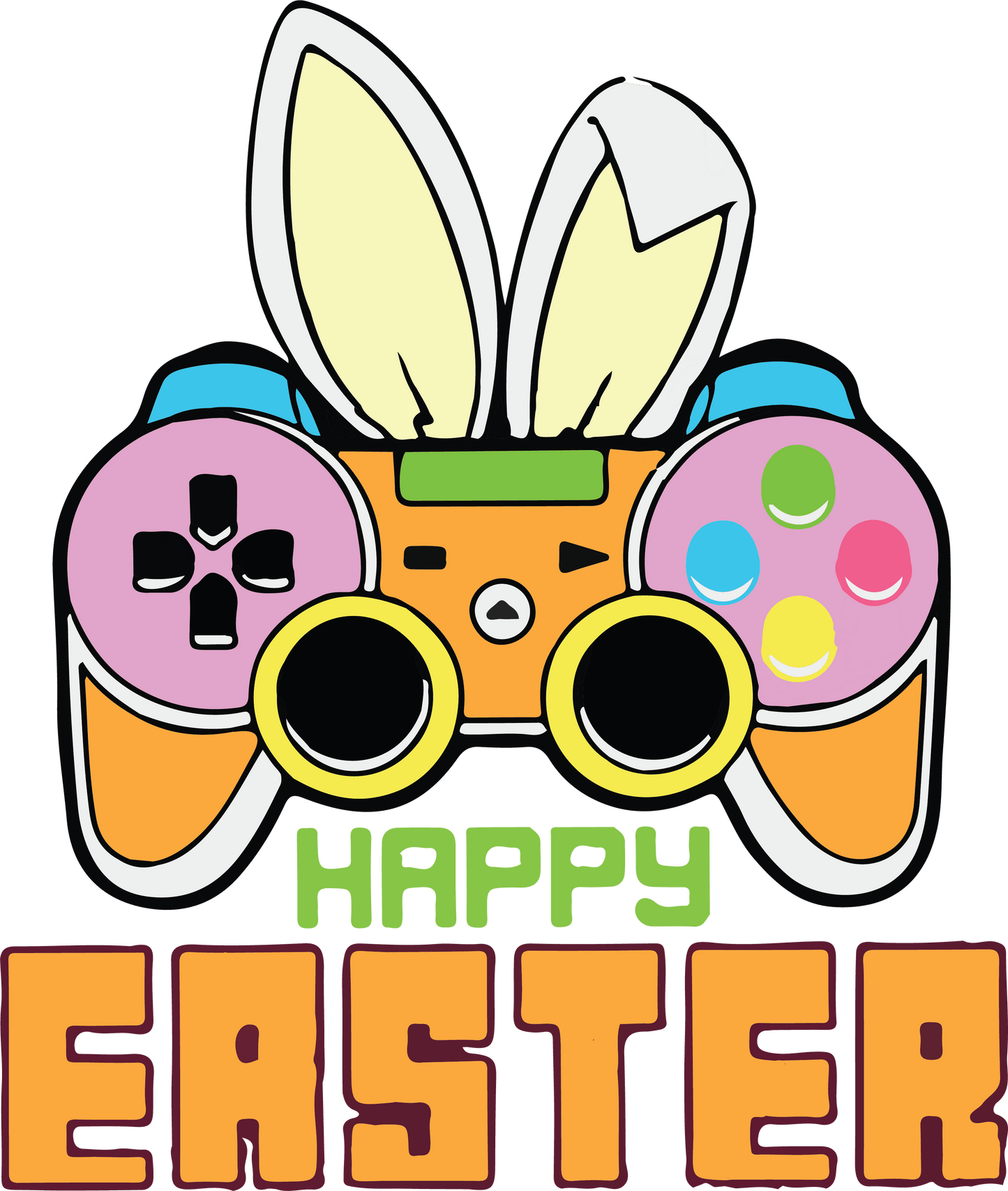 Happy Easter Game Day Design - DTF Ready To Press