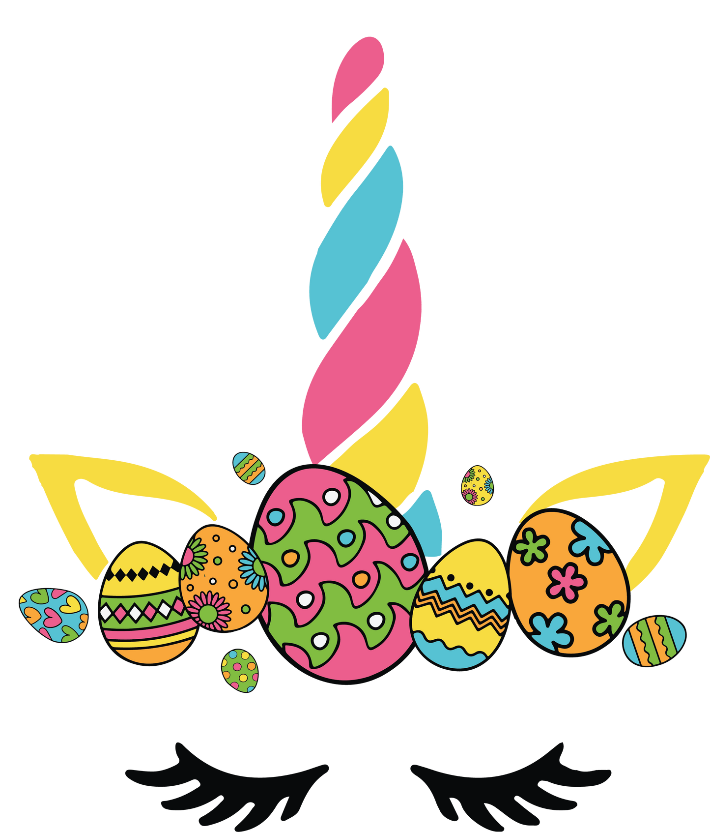 Easter Cute Unicorn Design - DTF Ready To Press