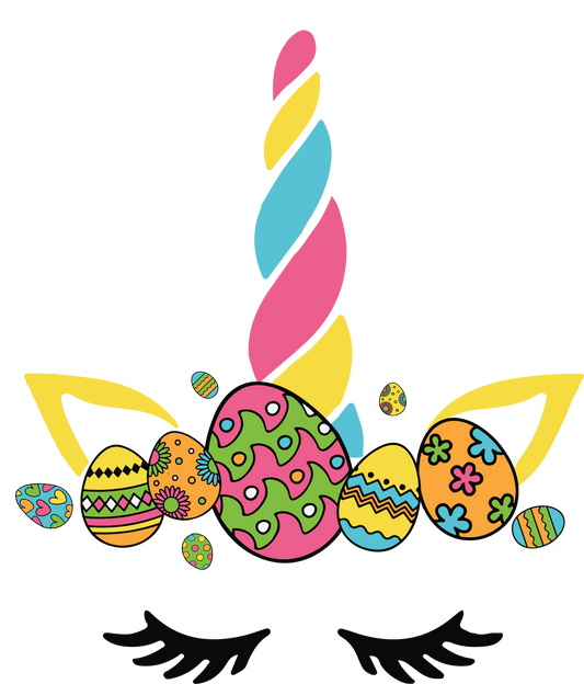 Easter Cute Unicorn Design - DTF Ready To Press