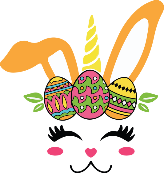 Easter Unicorn Bunny Design - DTF Ready To Press