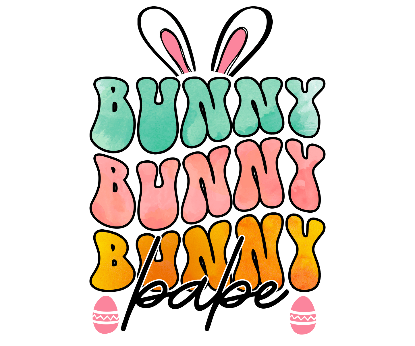 Bunny Babe Easter Design - DTF Ready To Press