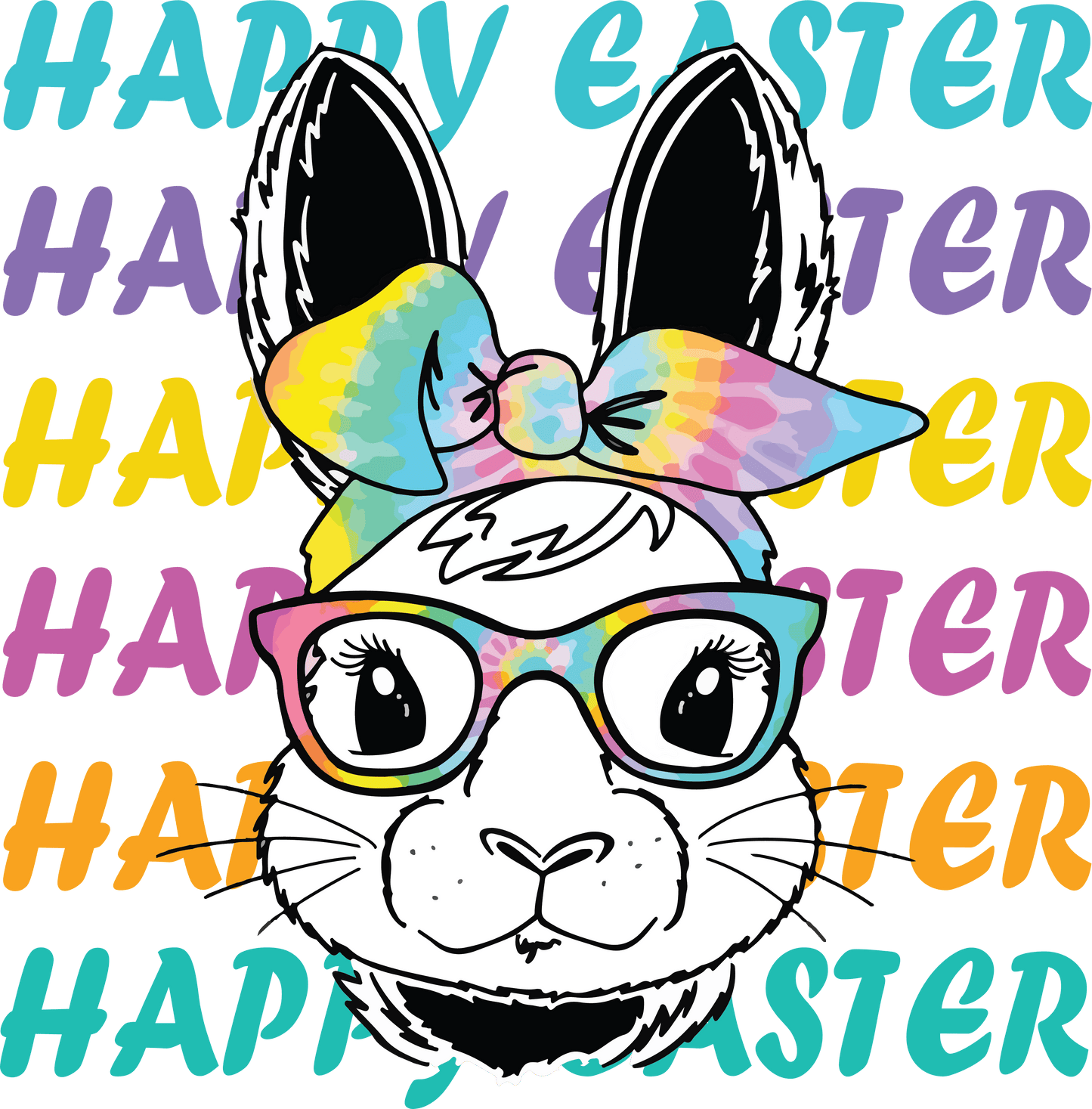 Happy Easter Toddler Bunny Design - DTF Ready To Press