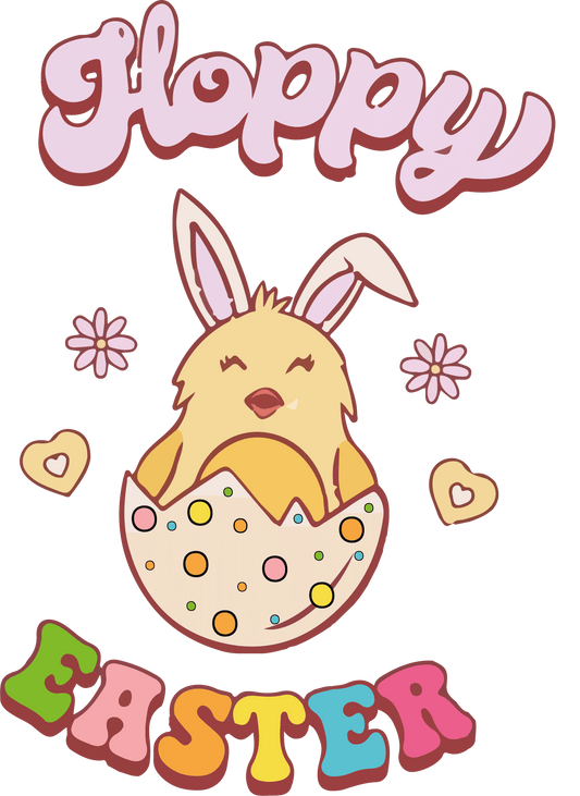 Hoppy Easter Chick Design - DTF Ready To Press