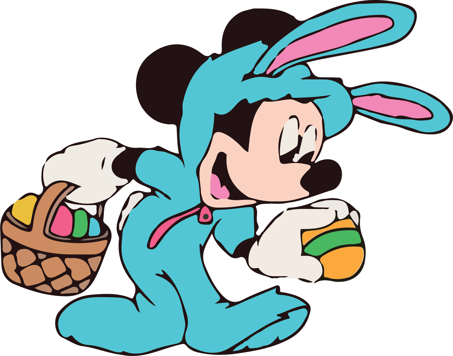 Disney Mickey Mouse Egg Hunting Easter Design - DTF Ready To Press