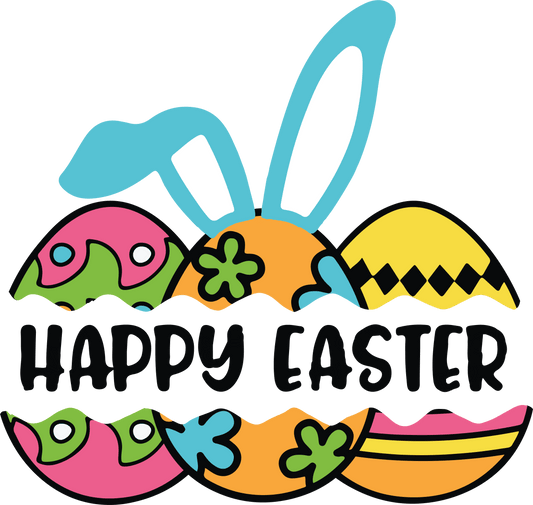 Happy Easter Bunny Design - DTF Ready To Press