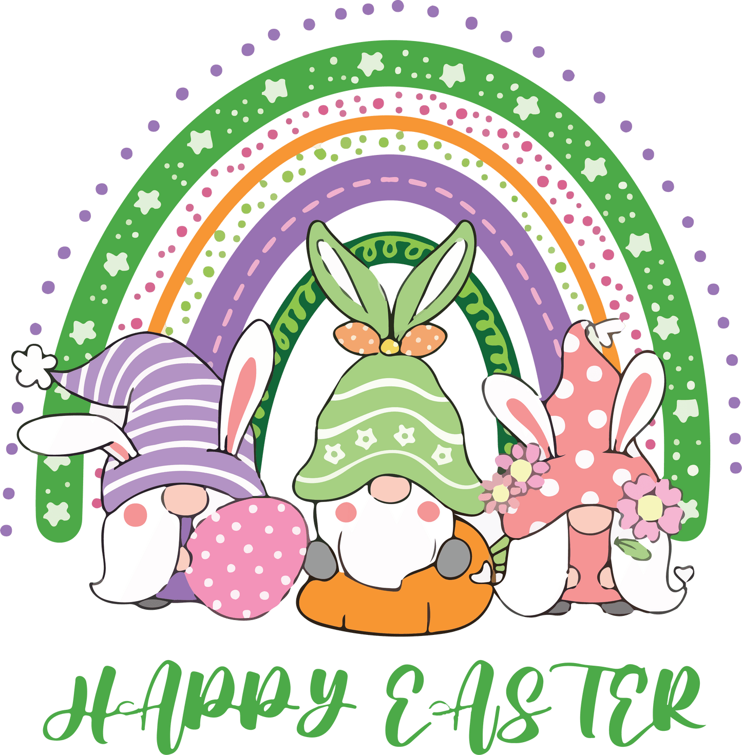 Happy Easter Gnome Hunting Season Design - DTF Ready To Press