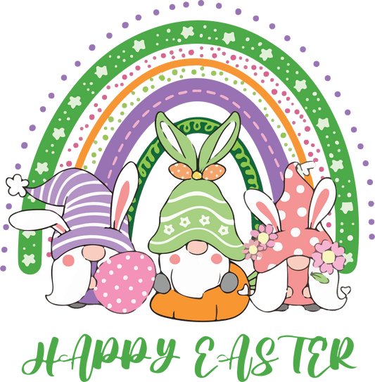 Happy Easter Gnome Hunting Season Design - DTF Ready To Press