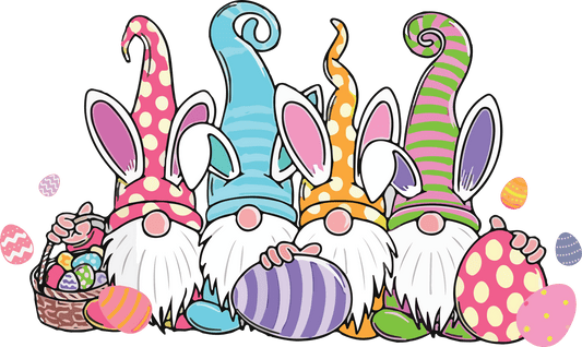 Gnome Hunting Season Easter Design - DTF Ready To Press