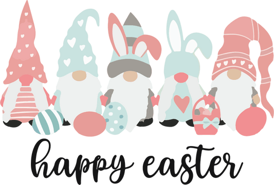 Gnome Happy Easter Design - DTF Ready To Press