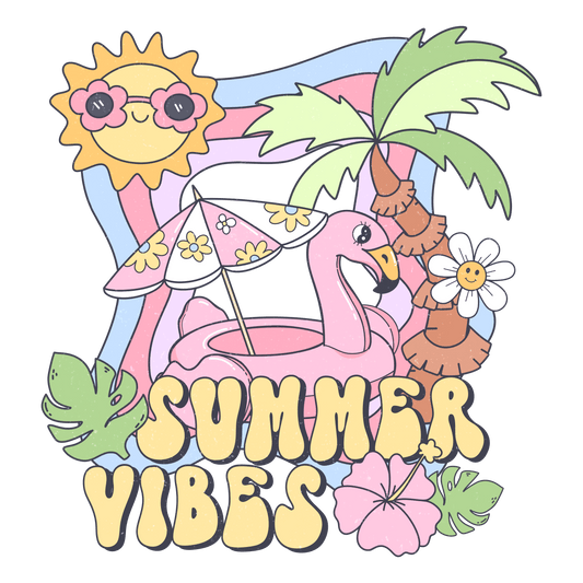 Summer Vibes Design - DTF Ready To Press