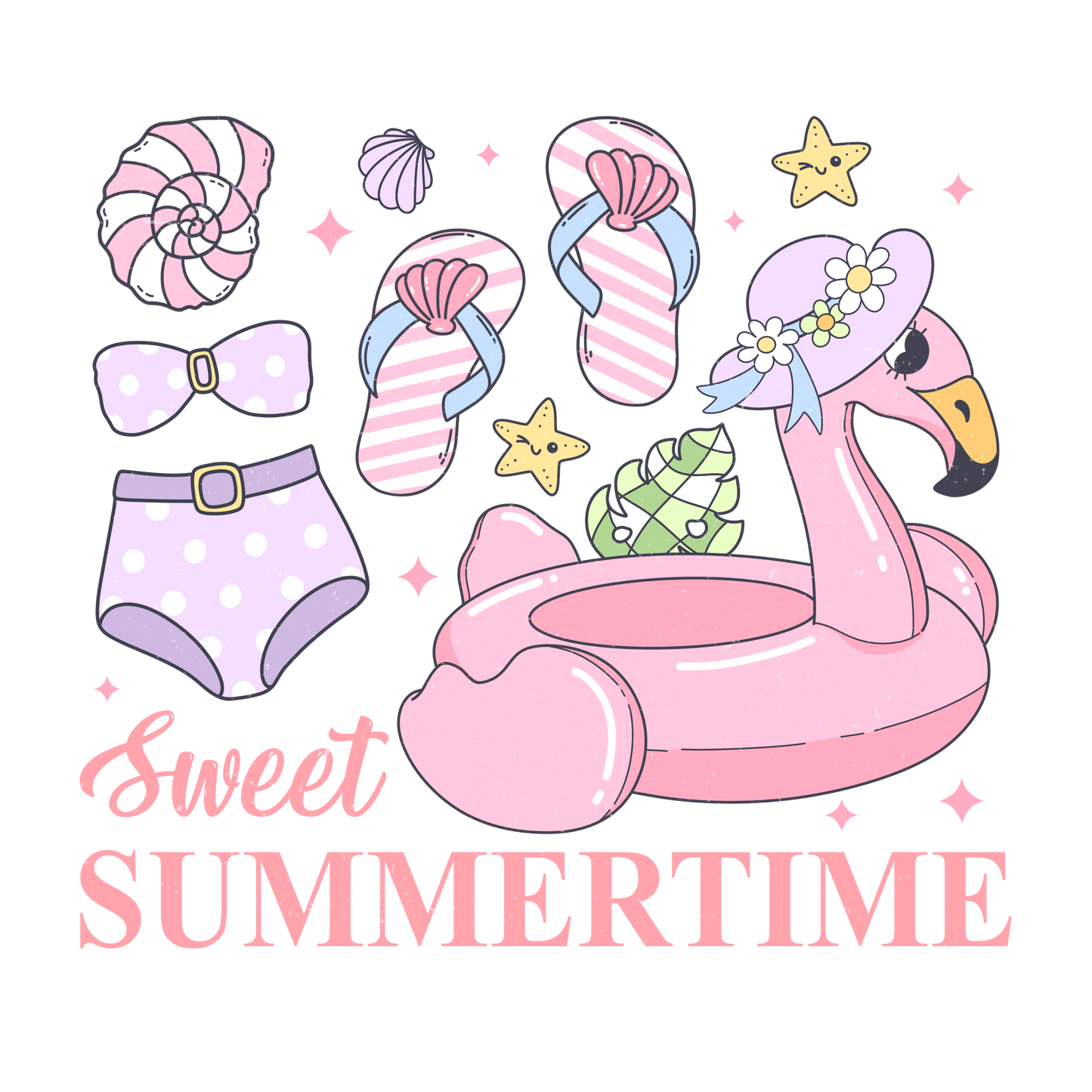 Sweet Summertime Design - DTF Ready To Press