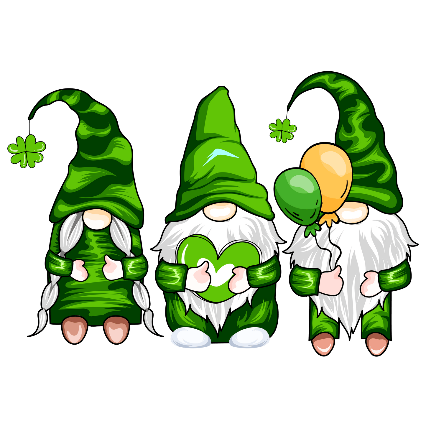 Gnomes St Patrick's Day Design - DTF Ready To Press