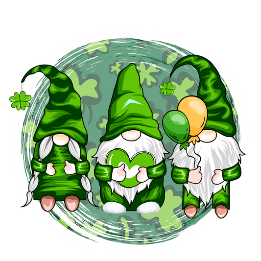 Gnomes Happy Patricks Day Design - DTF Ready To Press