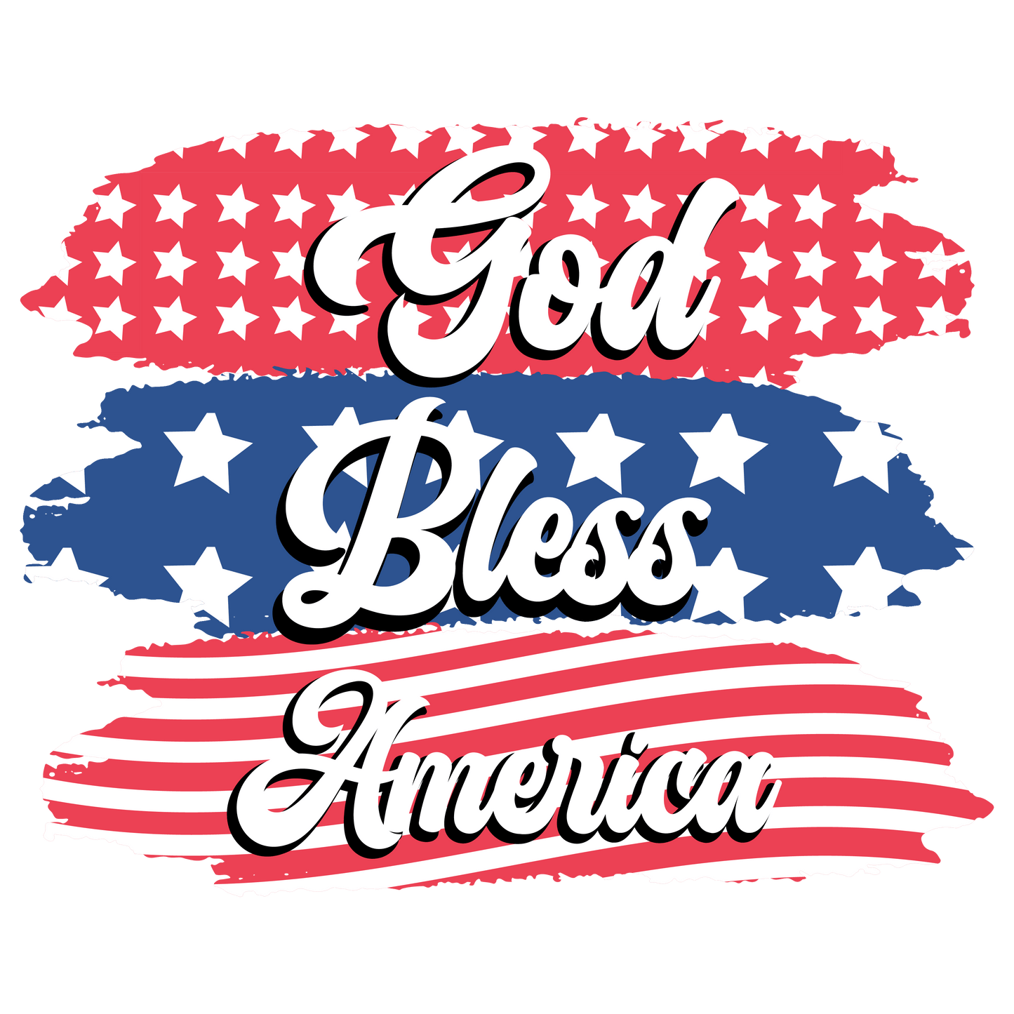 God Bless America Design - DTF Ready To Press