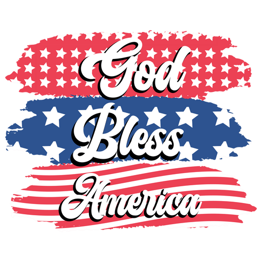 God Bless America Design - DTF Ready To Press