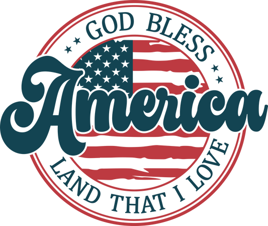 God Bless America Design - DTF Ready To Press