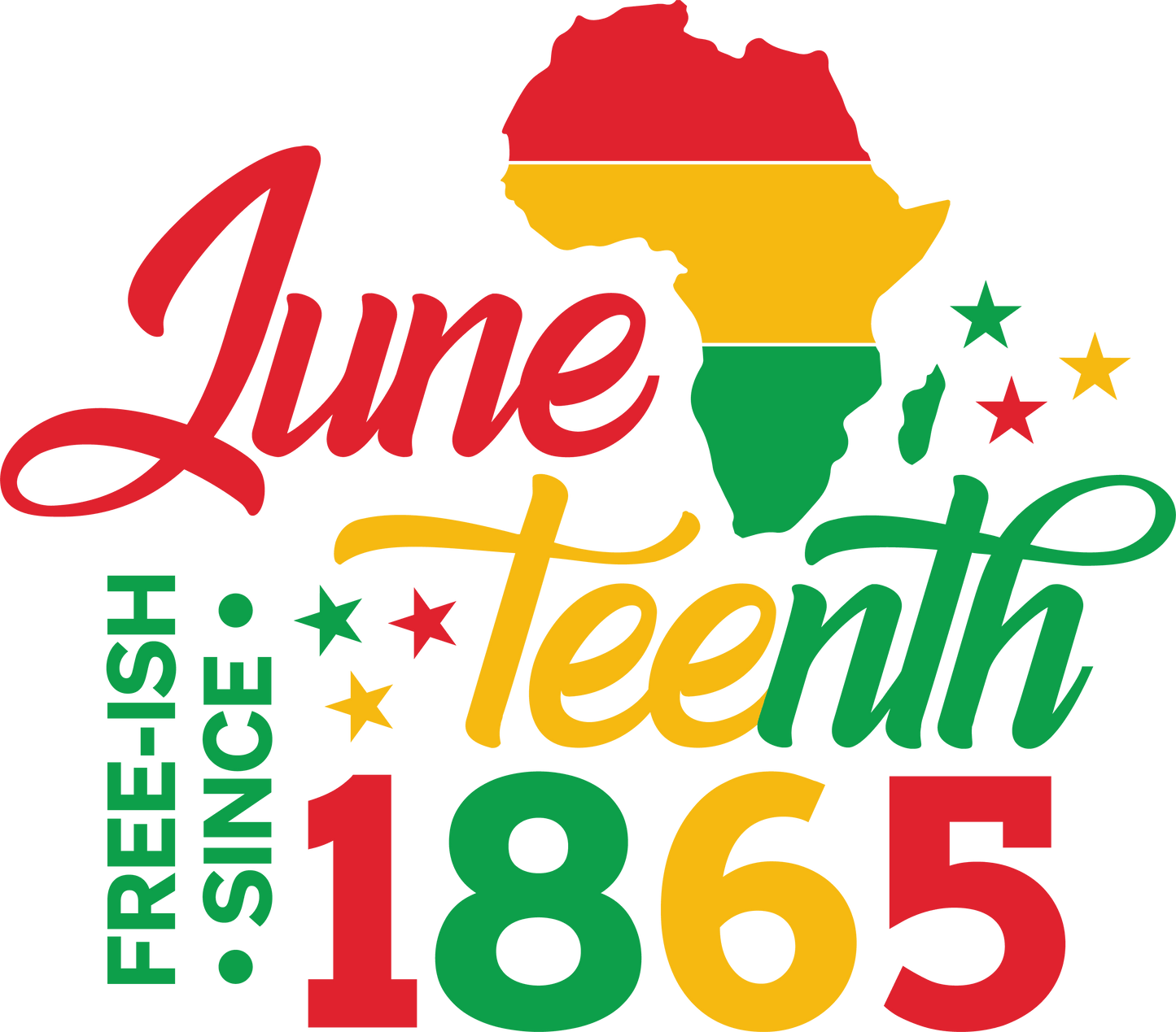 Juneteenth Free-ish Since 1865 Design - DTF Ready To Press