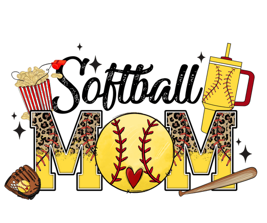 Softball Mom Design - DTF Ready To Press