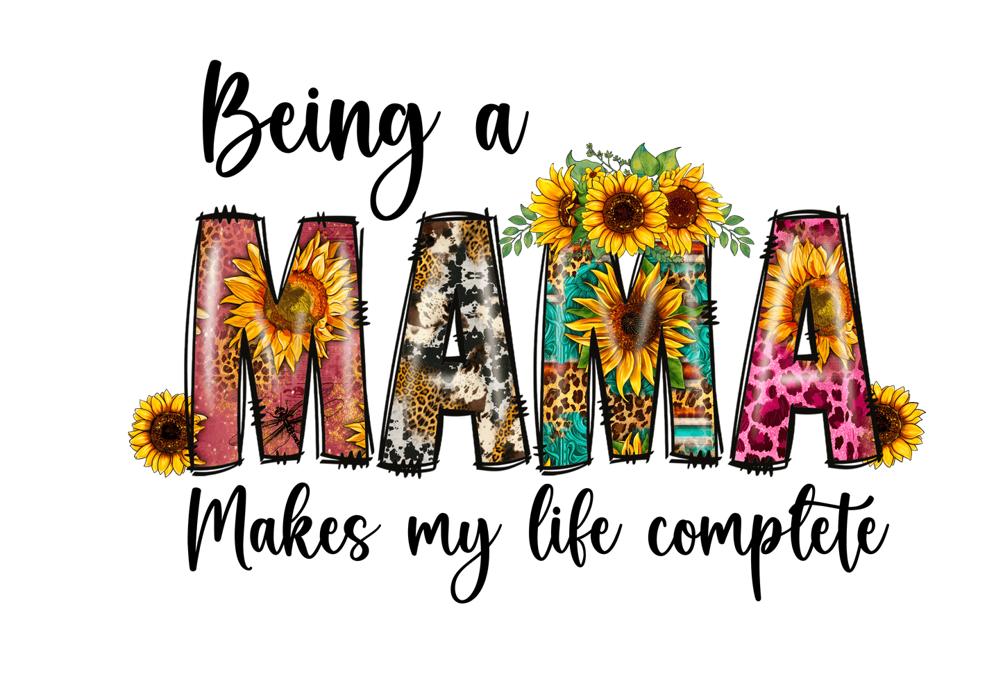 Being A Mama Makes My Life Complete Design - DTF Ready To Press