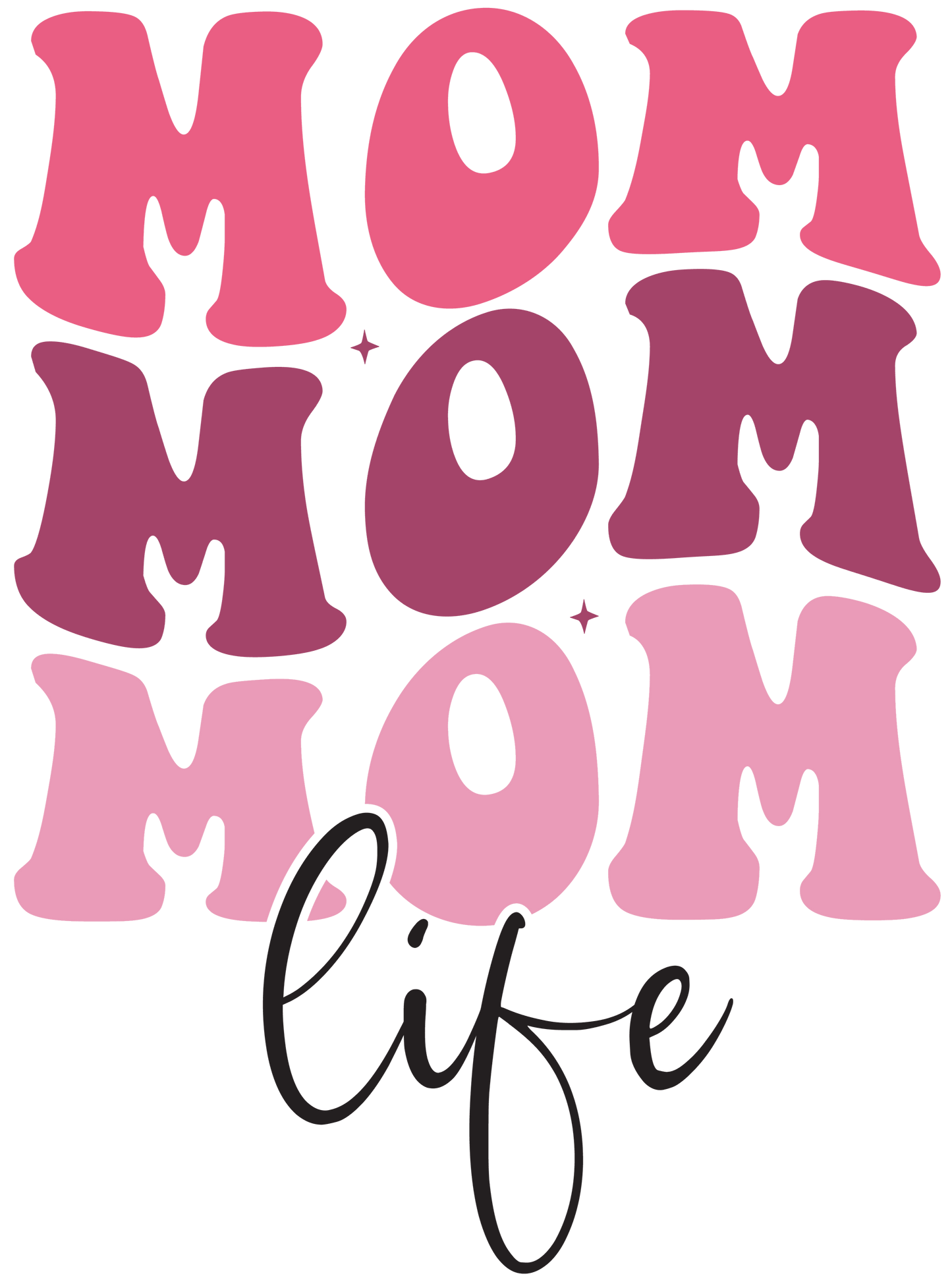 Mom Life Design - DTF Ready To Press