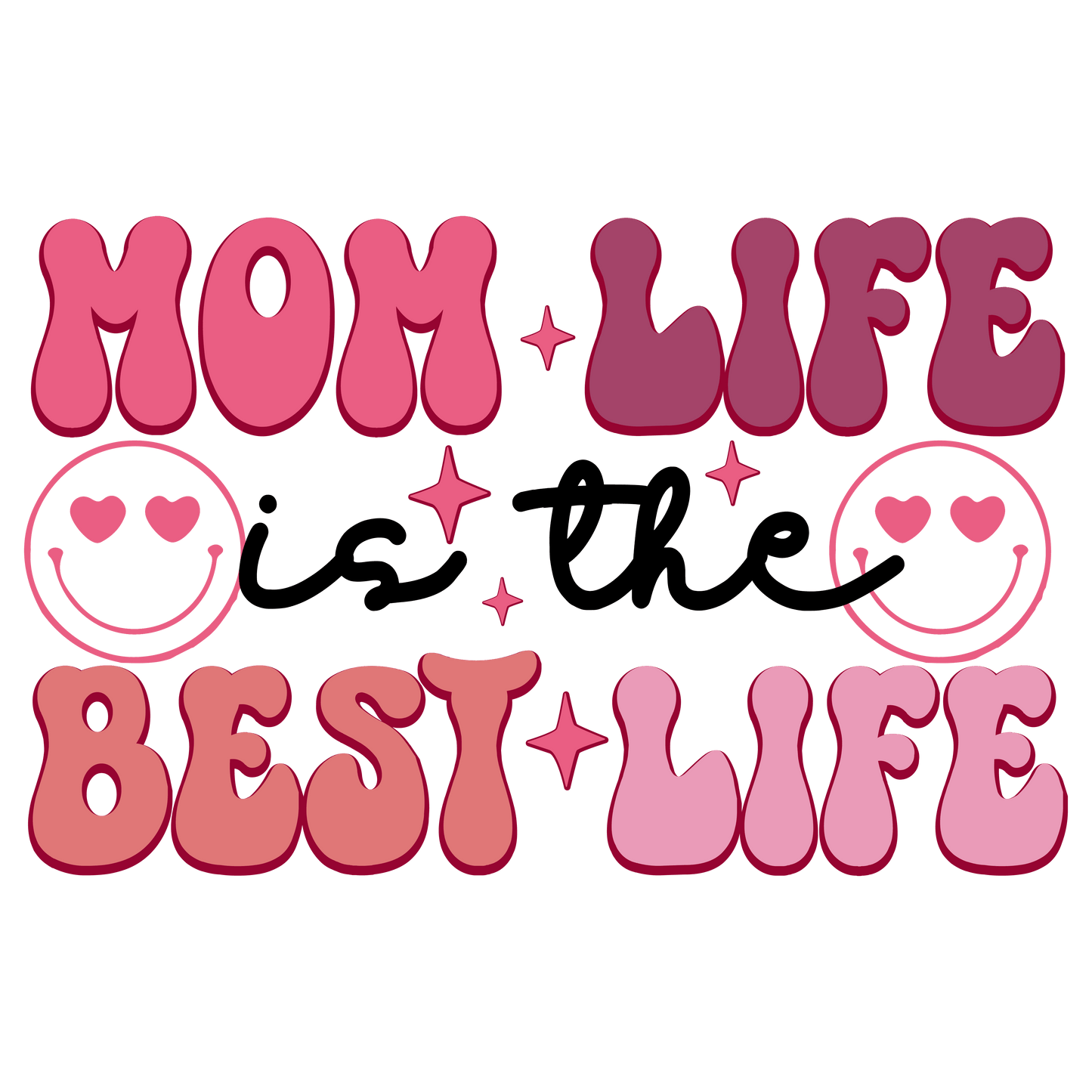 Mom Life Is The Best Life Design - DTF Ready To Press