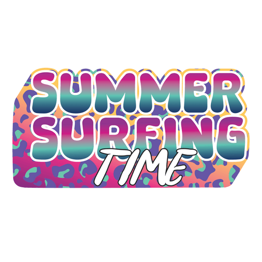 Summer Surfing Time Design - DTF Ready To Press