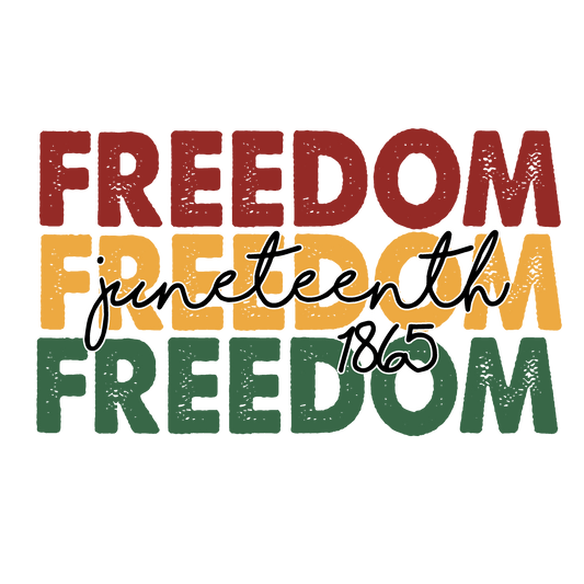 Freedom Juneteenth 1865 Design - DTF Ready To Press