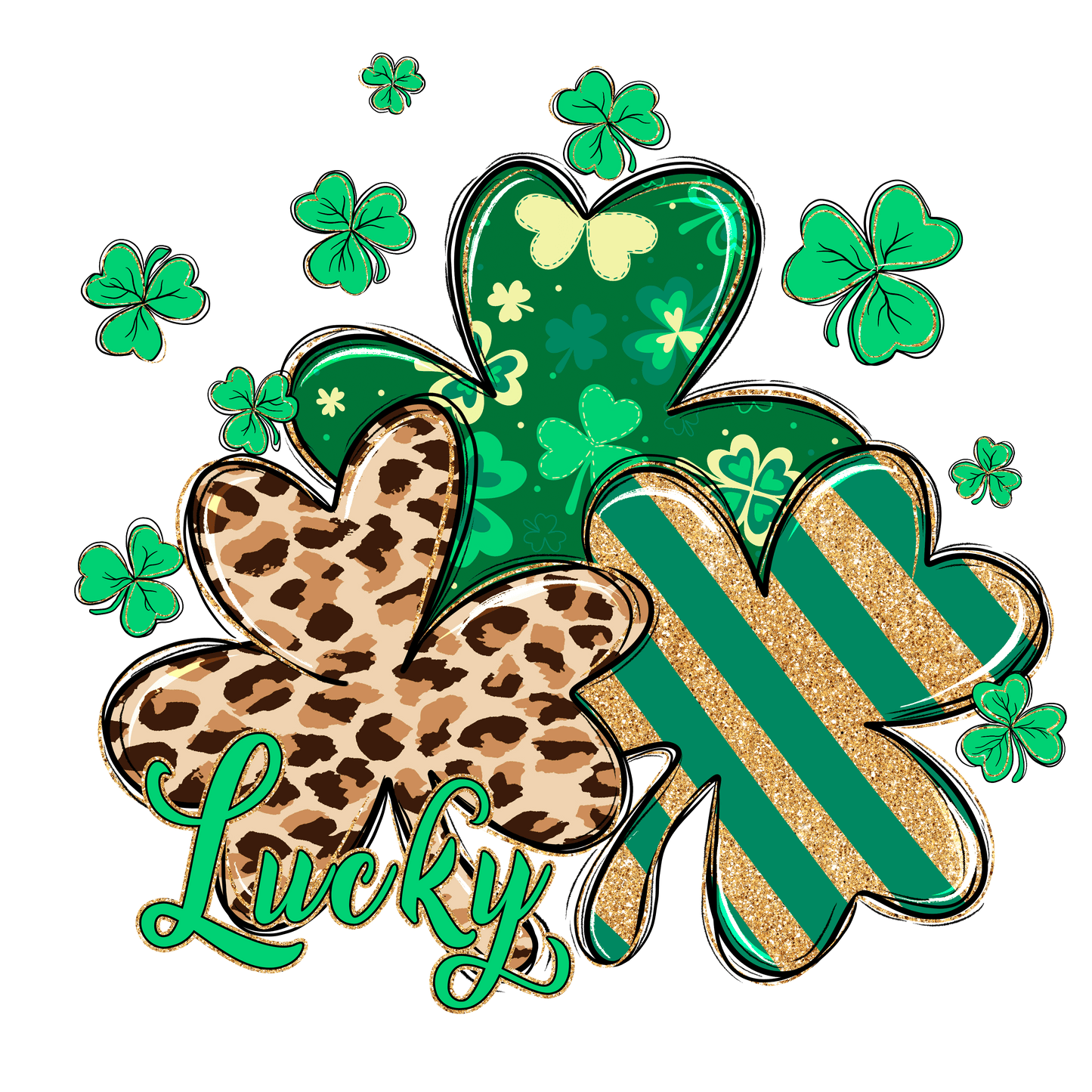 Lucky Clover St Patrick's Day Design - DTF Ready To Press