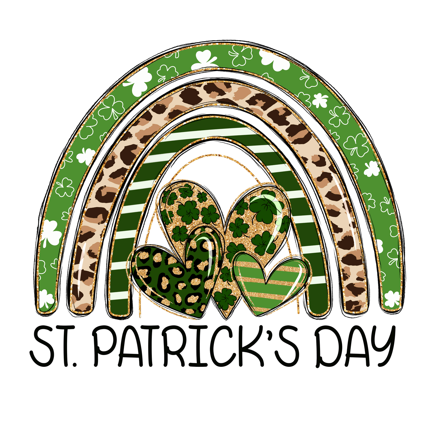 Rainbow St Patrick's Day Design - DTF Ready To Press