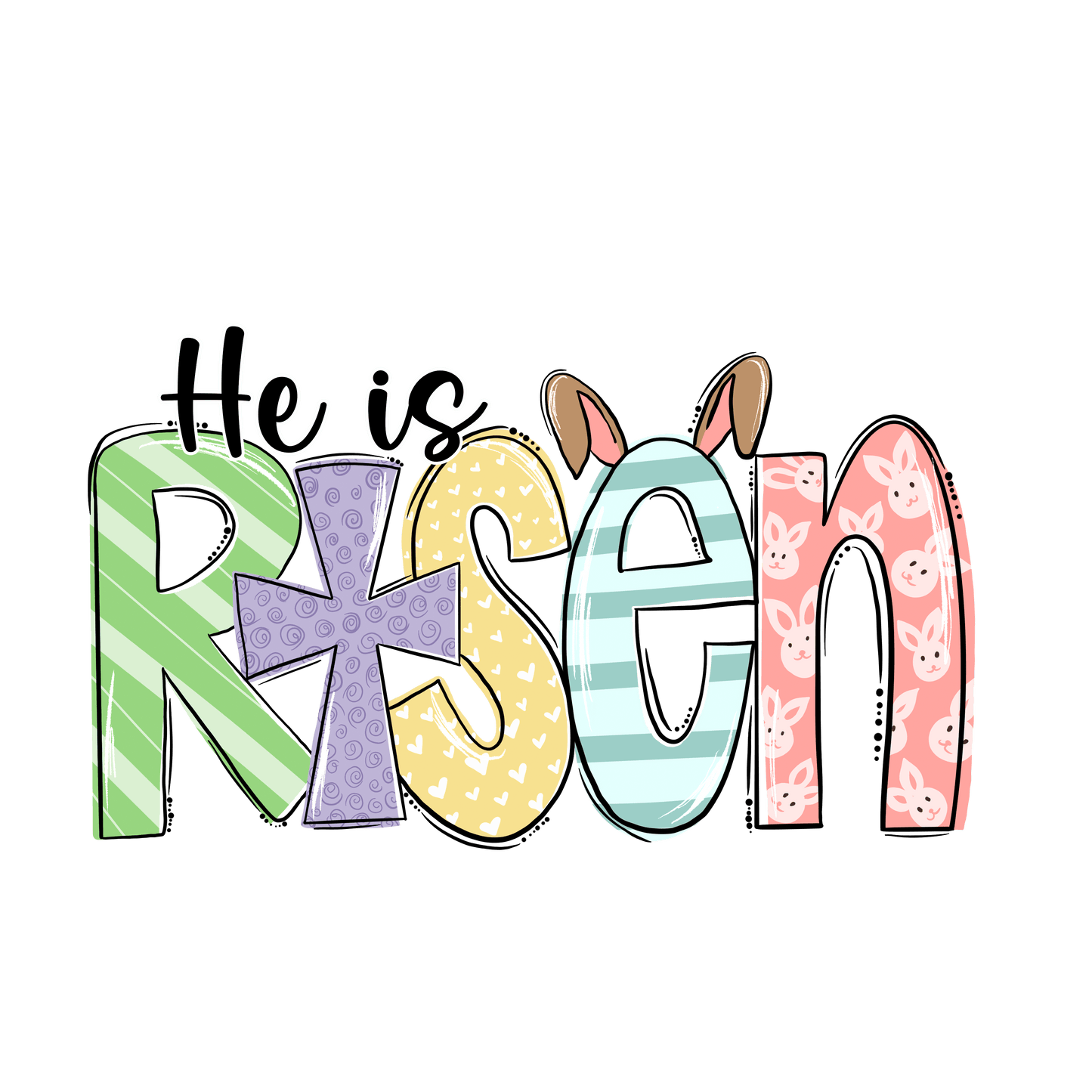 He Is Risen Easter Design - DTF Ready To Press