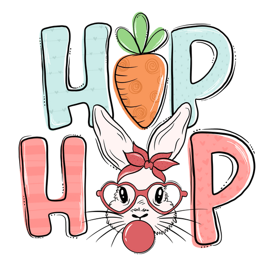 Hip Hop Rabbit Easter Design - DTF Ready To Press