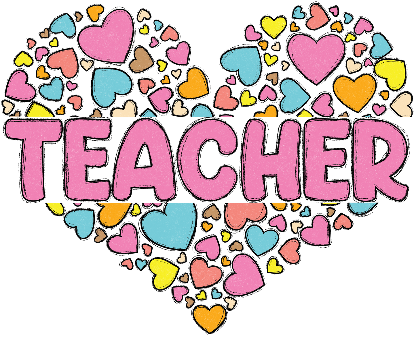 Cute Teacher Day Design - DTF Ready To Press