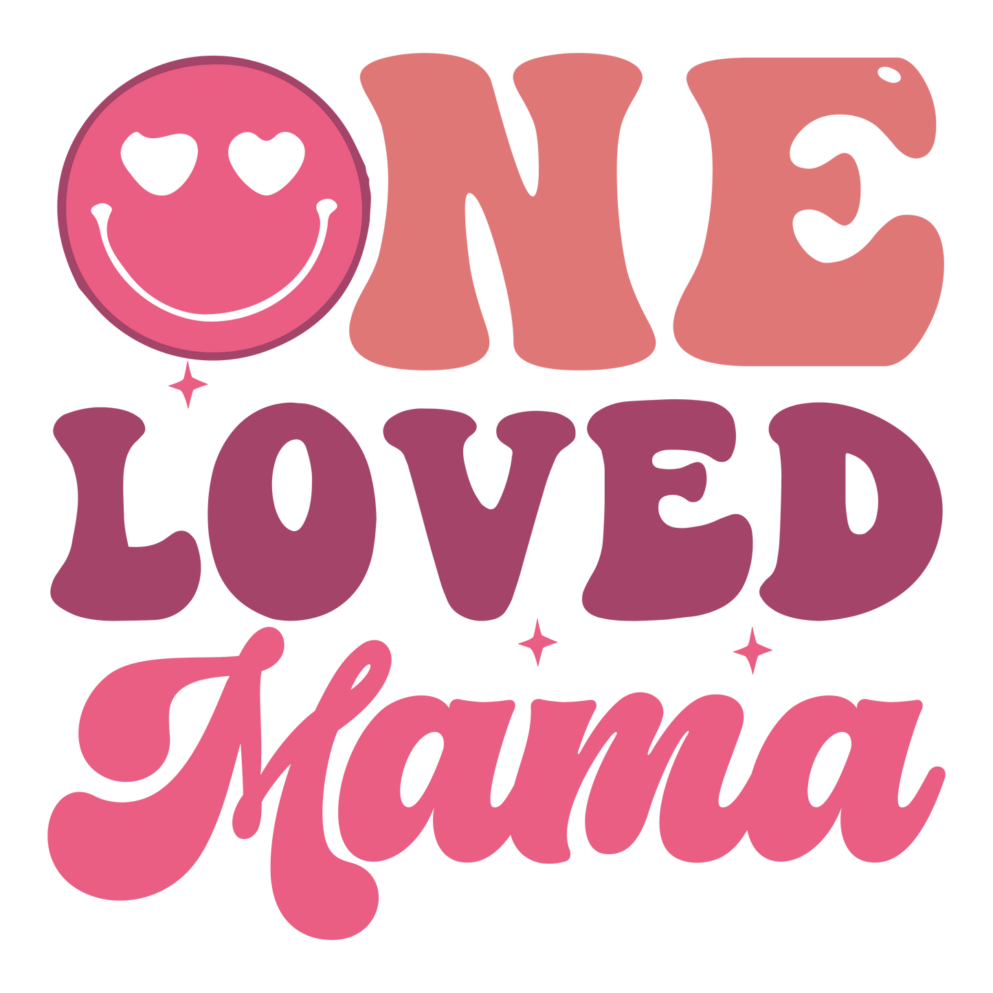 One Loved Mama Design - DTF Ready To Press