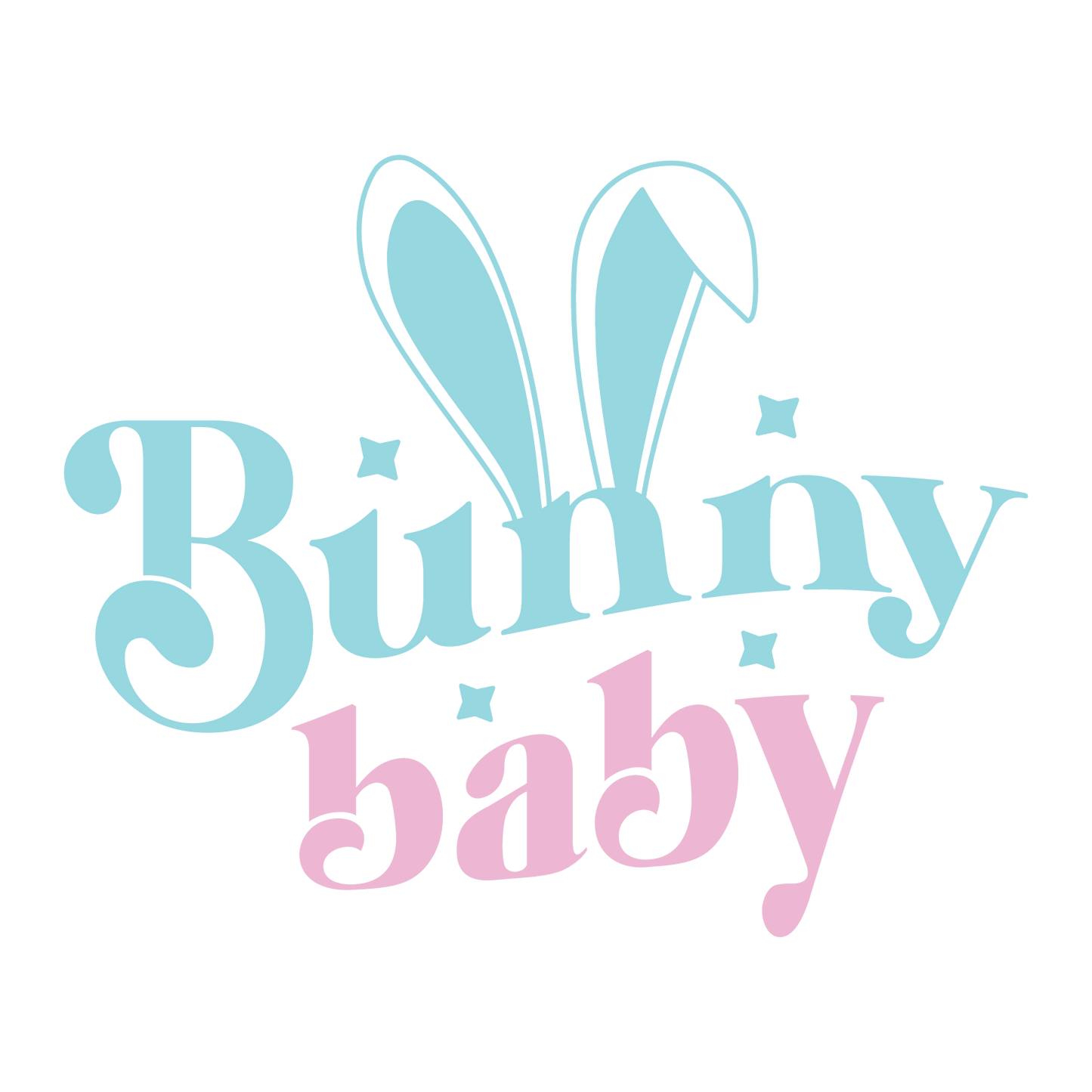 Bunny Baby Easter Retro Party Design - DTF Ready To Press