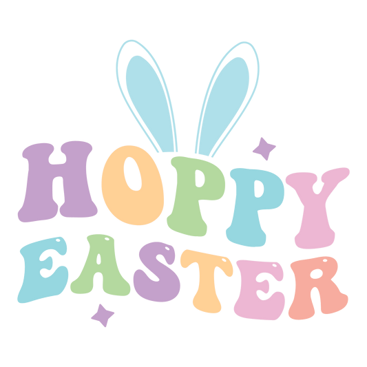 Hoppy Easter Bunny Design - DTF Ready To Press