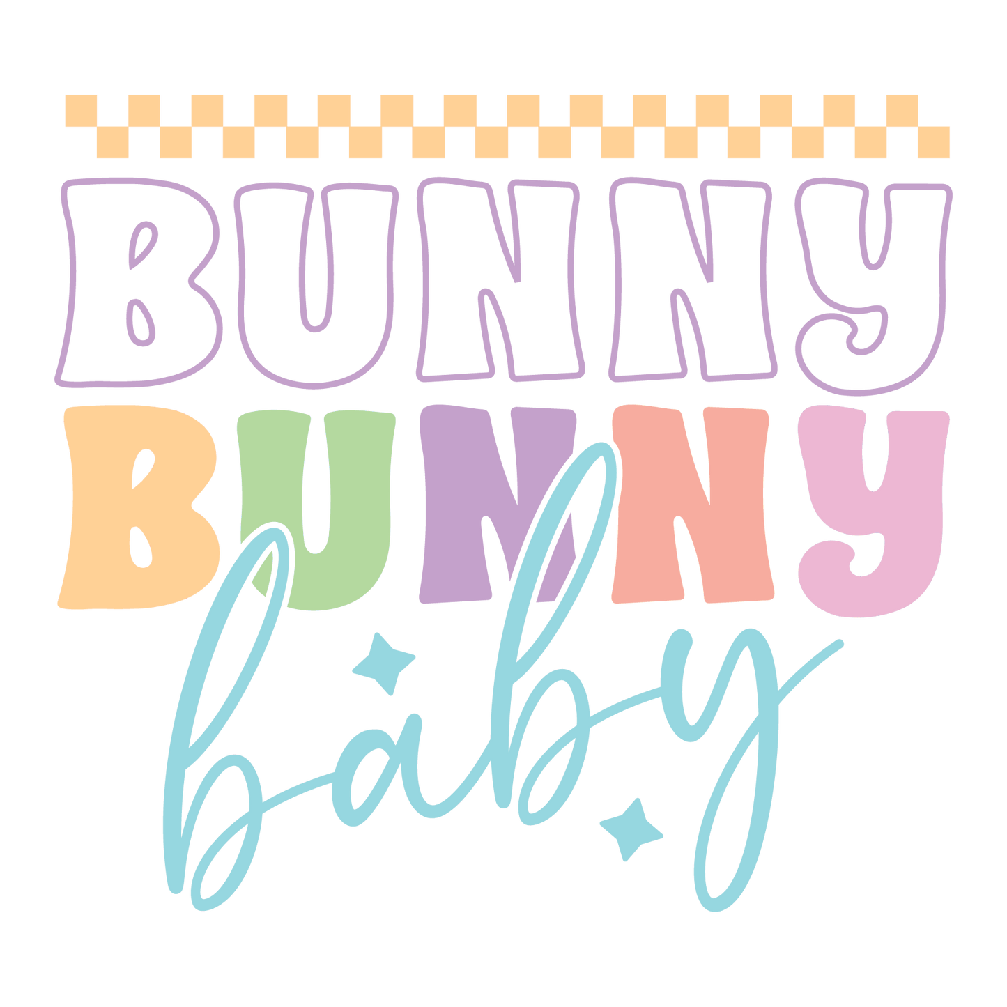 Bunny Baby Easter Design - DTF Ready To Press