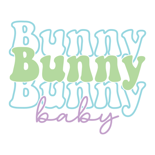 Bunny Baby Easter Party Design - DTF Ready To Press