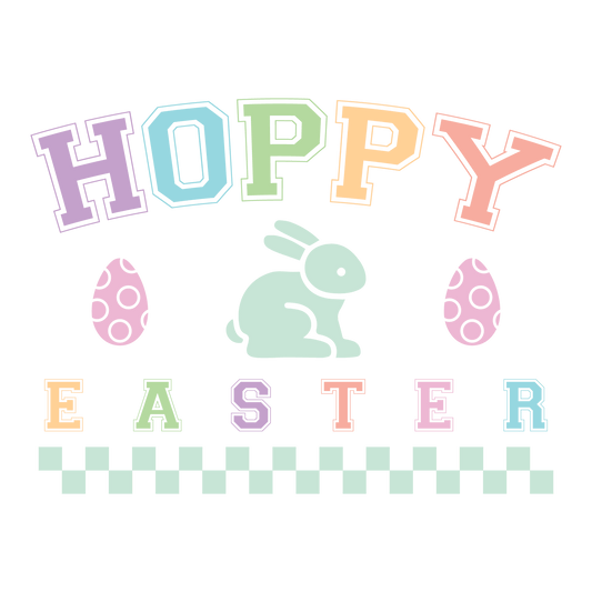 Hoppy Easter Colorful Design - DTF Ready To Press