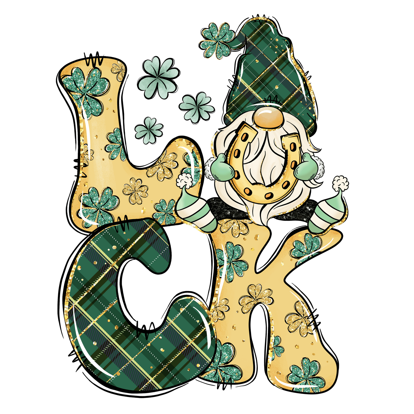 Luck Gnome Saint Patrick's Day Design - DTF Ready To Press