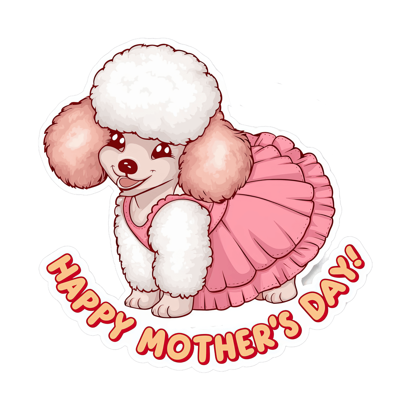 Happy Dog Mother's Day Design - DTF Ready To Press