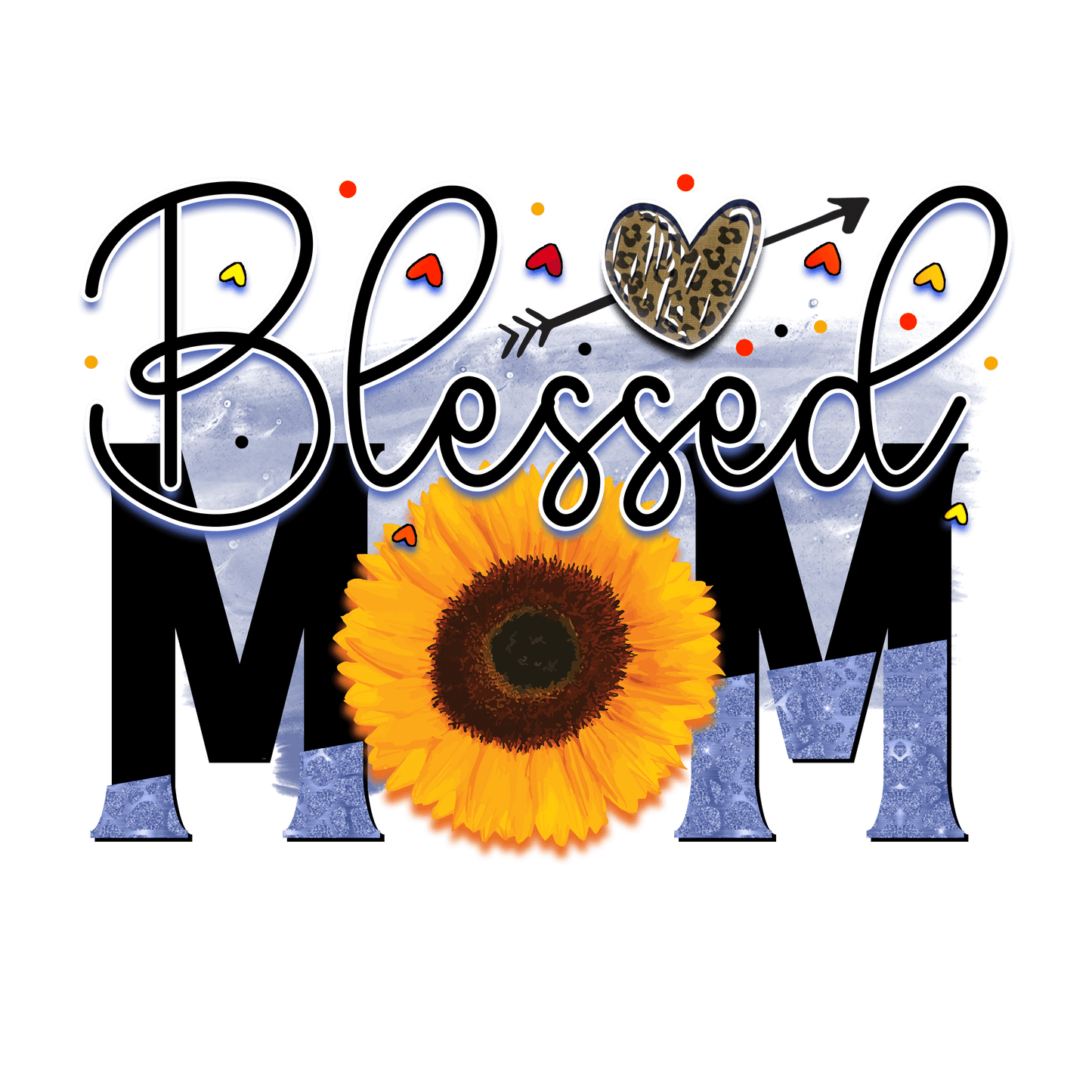 Cool Blessed Mom Design - DTF Ready To Press