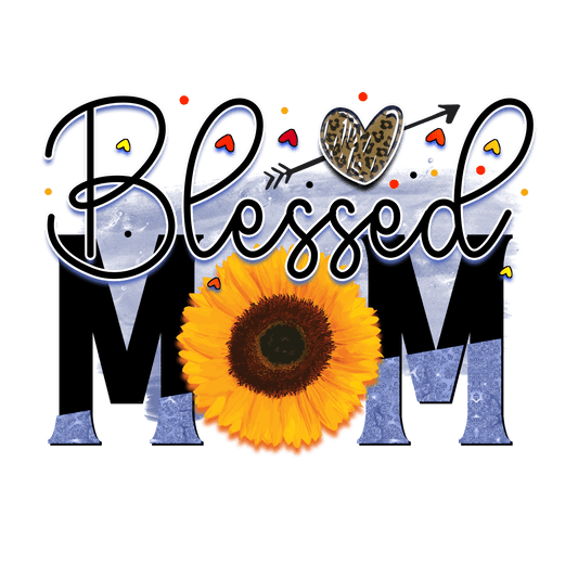 Cool Blessed Mom Design - DTF Ready To Press