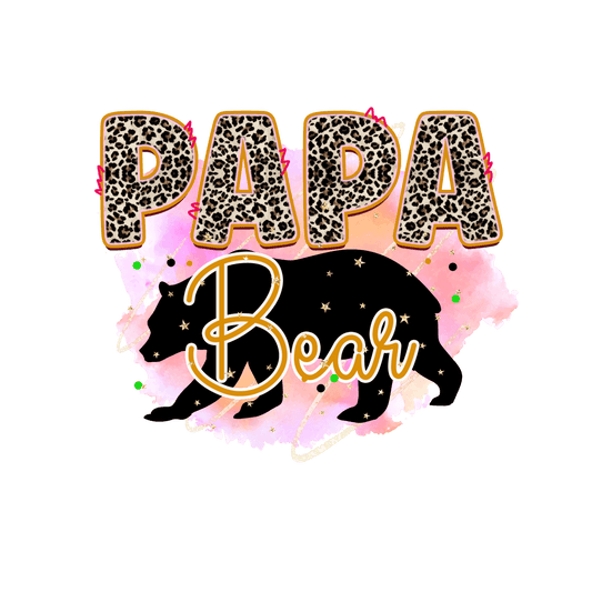 Papa Bear  Father's Day Design - DTF Ready To Press