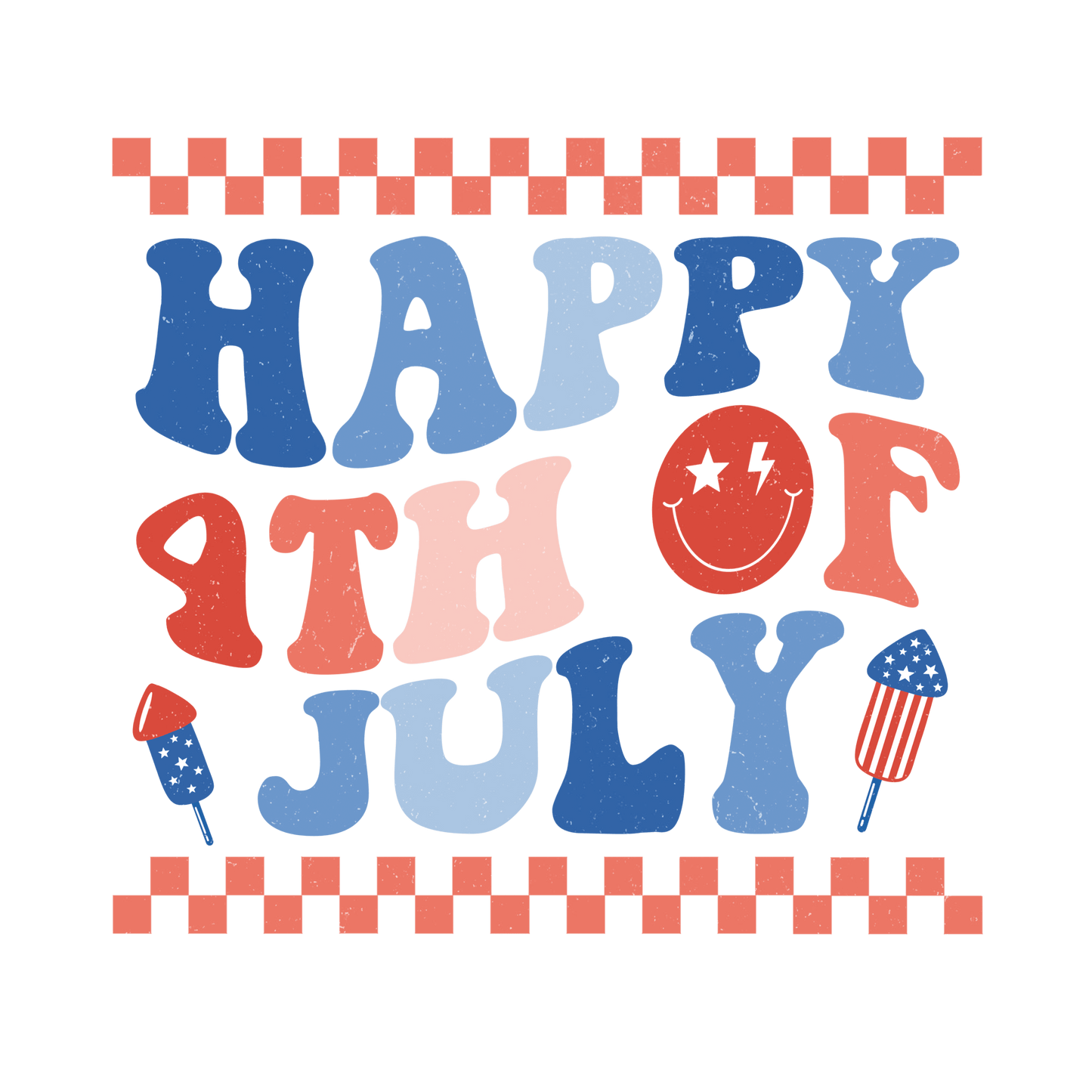 Happy 4th Of July Design - DTF Ready To Press