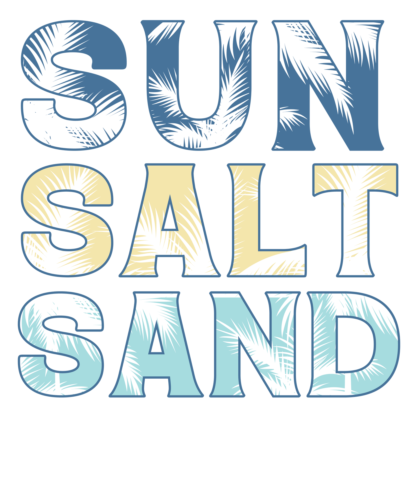 Sun Salt Sand Design - DTF Ready To Press