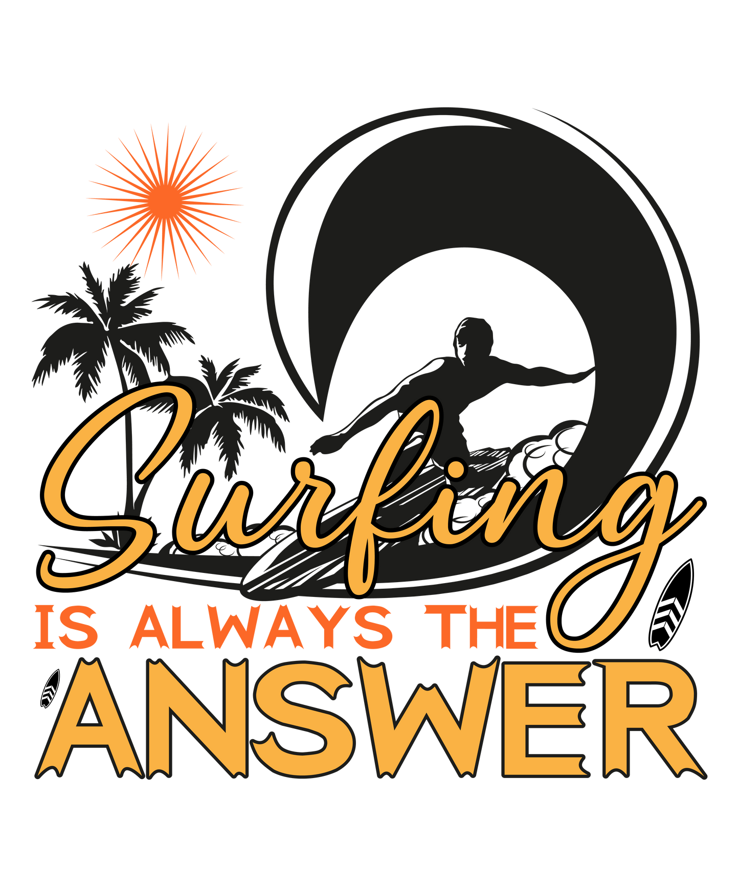 Surfing Lover Design - DTF Ready To Press