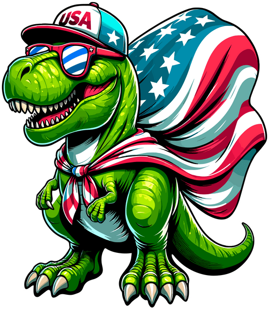 4th Of July T-rex  Design - DTF Ready To Press