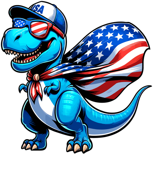 4th Of July Dinosaur Design - DTF Ready To Press