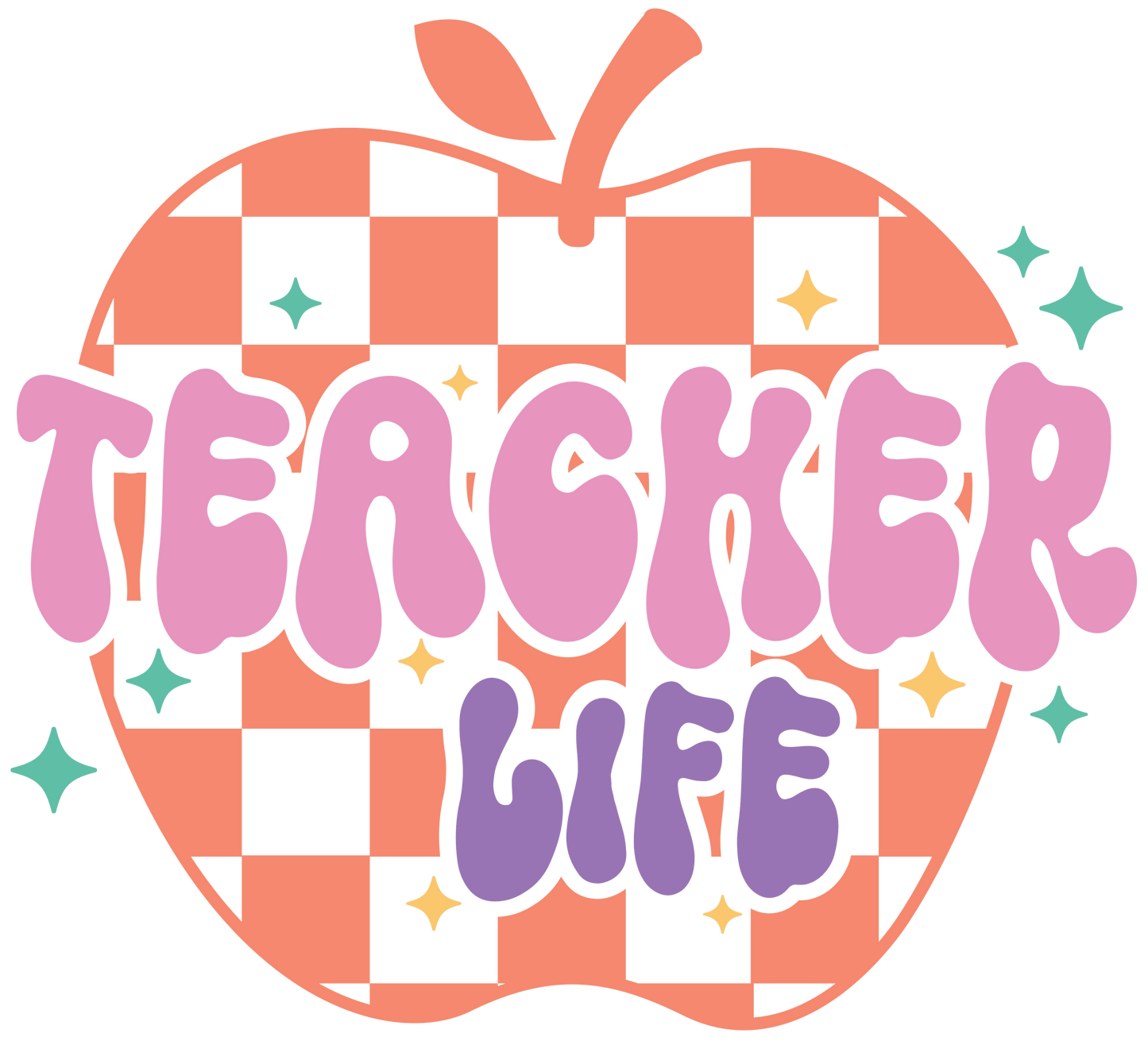 Funny Teacher Life Design - DTF Ready To Press